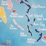 Bahamas chart showing islands