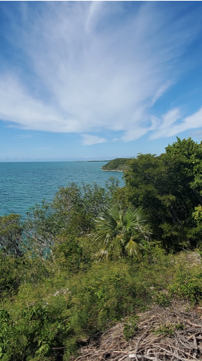 Bahamas landscape with sky and clouds